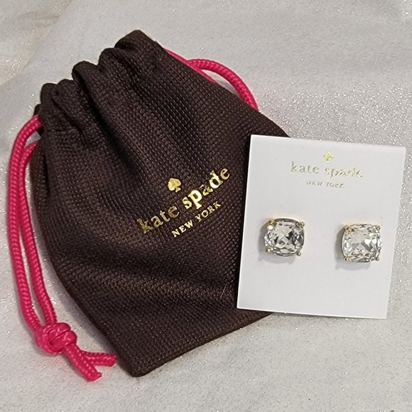 kate spade Jewelry - NWT Kate Spade Square Cut Crystal Earrings
